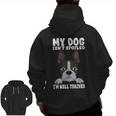 Boston Terrier American Gentleman Dog Lover I'm Well Trained Men Zip Up Hoodie Back Print, American Boston Terrier Gifts, trending gift