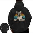 Boston Terrier Boston-Bulldog Men Zip Up Hoodie Back Print, trending gift
