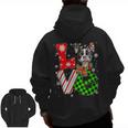 Boston Terrier Christmas Tree Lights Santa Dog Xmas For Men Women Kids Men Zip Up Hoodie Back Print, Boston Terrier Christmas Gifts, trending gift