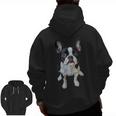 Boston Terrier Dog Motif Pet Art Boston Terrier Men Women Kids Men Zip Up Hoodie Back Print, trending gift