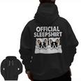 Boston Terrier Dog Official Sleep Pajamas Nightgown Men Zip Up Hoodie Back Print, trending gift