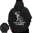 Boston Terrier Dog Owner Grandma Men Zip Up Hoodie Back Print, trending gift