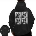 Boston Terrier Dogs With Sunglasses Photo Pets Meme Men Zip Up Hoodie Back Print, trending gift
