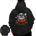 Boston Terrier Ghost Boo Halloween Kids Men Zip Up Hoodie Back Print, Boston Terrier Ghost Gifts, Boston Terrier Halloween Gifts, trending gift