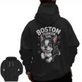 Boston Terrier Girl Cute Cartoon For Dog Owners Pet Terrier Men Zip Up Hoodie Back Print, trending gift