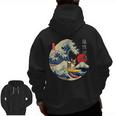 Boston Terrier Japanese Kanagawa Wave Surf Loyal Dog Men Women Kids Men Zip Up Hoodie Back Print, trending gift