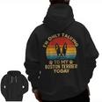Boston Terrier Lover I'm Only Talking To My Dog Today Men Zip Up Hoodie Back Print, trending gift