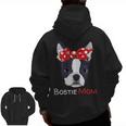 Boston Terrier Mom Bostie Women Girls Men Zip Up Hoodie Back Print, Couple Gifts, Mom Gifts, Boston Terrier Mom Gifts, trending gift