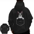 Boston Terrier In The Pocket Cute Boston Terrier Dog Lovers For Men Women Girls Kids Men Zip Up Hoodie Back Print, trending gift
