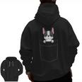 Boston Terrier In The Pocket Cute Boston Terrier Dog For Men Women Girls Kids Men Zip Up Hoodie Back Print, trending gift