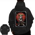 Boston Terrier Samurai Ninja Vintage Anime Japanese Ukiyo-e Men Zip Up Hoodie Back Print, trending gift