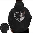 Boston Terrier Shirts For Women Girls Kids Heart Cute Men Zip Up Hoodie Back Print, trending gift