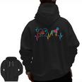 Boston Terrier Tie Dye Heartbeat Love Dog Men Women Men Zip Up Hoodie Back Print, trending gift