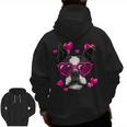 Boston Terrier Valentines Day Shirt Heart Dog Lover Men Zip Up Hoodie Back Print, trending gift