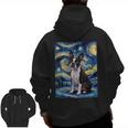 Boston Terrier Van Gogh Starry Night Men Zip Up Hoodie Back Print, trending gift