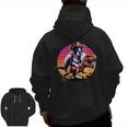 Boston Terrier Wearing A Cowboy Hat On T-Rex Men Zip Up Hoodie Back Print, trending gift