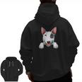 Bull Terrier Pocket Bull Terrier Peeking Out Pocket Men Zip Up Hoodie Back Print, trending gift