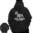 Bull Terrier Skeleton Birthday Halloween Kids Men Zip Up Hoodie Back Print, trending gift