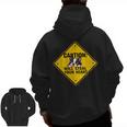 Caution Sign Boston Terrier Dog Bostie Puppy Men Zip Up Hoodie Back Print, trending gift
