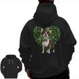 Cute Boston Terrier Shamrock St Patrick's Day Dog Lover Men Women Kids Men Zip Up Hoodie Back Print, trending gift