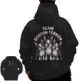 Cute Cartoon For Dog Owners Pet Team Boston Terrier Men Zip Up Hoodie Back Print, trending gift