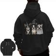 Cute Halloween Boston Terrier Dogs Witch Hat Ghost Dog For Men Women Kids Men Zip Up Hoodie Back Print, Boston Terrier Ghost Gifts, Boston Terrier Halloween Gifts, trending gift