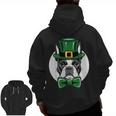 Green Boston Terrier Shamrock St Patricks Day Boston Terrier Men Zip Up Hoodie Back Print, trending gift