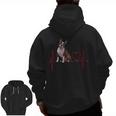 Heartbeat Boston Terrier Dog Men Zip Up Hoodie Back Print, trending gift