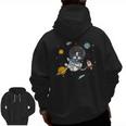 Kawaii Kids & Boys Astronaut Space Boston Terrier Dog Lover Men Zip Up Hoodie Back Print, trending gift