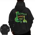 Kids My Nonna Loves Me Dinosaur Grandson Men Zip Up Hoodie Back Print, trending gift