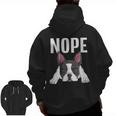 Nope Boston Terrier Puppy Dog Bostie Lover Men Women Girls Kids Men Zip Up Hoodie Back Print, trending gift