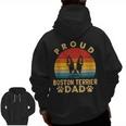Proud Boston Terrier Dad Dog Owner Fathers Day Men Women Kids Men Zip Up Hoodie Back Print, Couple Gifts, Boston Terrier Dad Gifts, trending gift