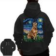Red Heeler Starry Night Cattle Dog Colorful Art By Aja For Men Women Girls Kids Men Zip Up Hoodie Back Print, trending gift