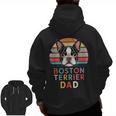 Retro Boston Terrier Dad Men Zip Up Hoodie Back Print, Couple Gifts, Boston Terrier Dad Gifts, trending gift