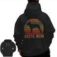 Retro Boston Terrier Mom Dog Mother Pet Bostie Mama Men Zip Up Hoodie Back Print, Couple Gifts, Mom Gifts, Boston Terrier Mom Gifts, trending gift