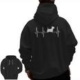 Scottish Terrier Dog Heartbeat Scottie Dog Lover T-Shirt Men Zip Up Hoodie Back Print, trending gift