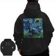Scottish Terrier Starry Night Scotty Dog Art By Aja Men Zip Up Hoodie Back Print, trending gift
