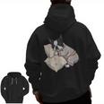Sleepy Boston Terrier Pajama Men Women Kids Men Zip Up Hoodie Back Print, trending gift