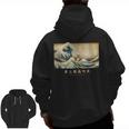 Surfing Boston Terrier Kanagawa Wave Japanese Dog For Men Women Kids Men Zip Up Hoodie Back Print, trending gift