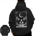 Tarot Card Vintage Crescent Moon Boston Terrier Dog Mom Men Zip Up Hoodie Back Print, Couple Gifts, Mom Gifts, Boston Terrier Tarot Gifts, Boston Terrier Mom Gifts, trending gift