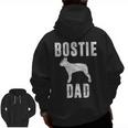 Vintage Boston Terrier Dad Dog Daddy Bostie Father Men Zip Up Hoodie Back Print, Couple Gifts, Boston Terrier Dad Gifts, trending gift
