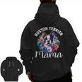 Watercolor Floral Boston Terrier Mama Dog Lover Mother's Day For Men Women Girls Kids Men Zip Up Hoodie Back Print, trending gift