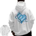 Bavarian Flag As Heart Blue Diamond Bavaria Men Zip Up Hoodie Back Print, trending gift