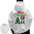 Boston Terrier Christmas Tree Lights Xmas Dog Lover Men Zip Up Hoodie Back Print, Boston Terrier Christmas Gifts, trending gift