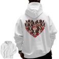 Boston Terrier Heart Valentine Boston Terrier Men Zip Up Hoodie Back Print, trending gift
