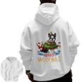Boston Terrier Merry Christmas Tree Lights Dog X-Mas Dogs Men Zip Up Hoodie Back Print, Boston Terrier Christmas Gifts, trending gift
