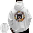 Boston Terrier Mom Floral Bostie Dog Lover Flowers Cute Men Zip Up Hoodie Back Print, Couple Gifts, Mom Gifts, Boston Terrier Mom Gifts, trending gift