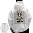 Boston Terrier Mug Shot Guilty Dog Men Zip Up Hoodie Back Print, trending gift