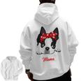 Boston Terrier Mum Dog Woman Idea Men Zip Up Hoodie Back Print, trending gift