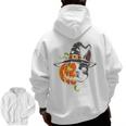 Boston Terrier Pumpkin Jack O Lantern Halloween Men Zip Up Hoodie Back Print, Boston Terrier Halloween Gifts, trending gift